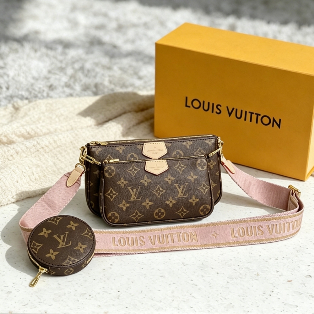 Louis Vuitton Multi Pochette Accessoires Pink Strap
